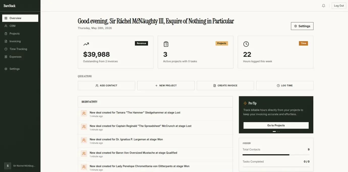 BareStack Dashboard