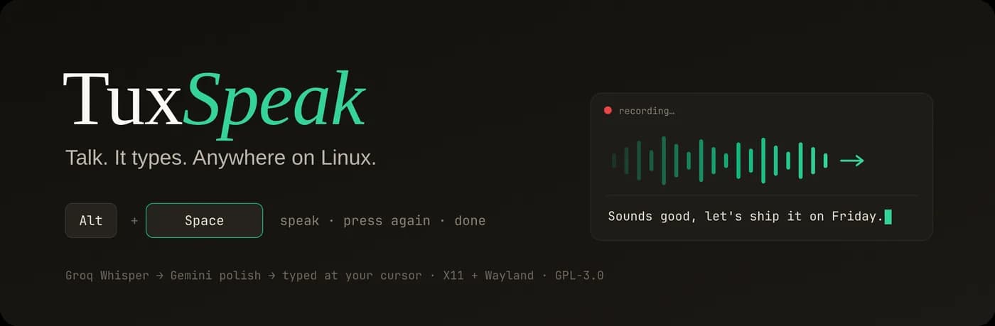 TuxSpeak banner