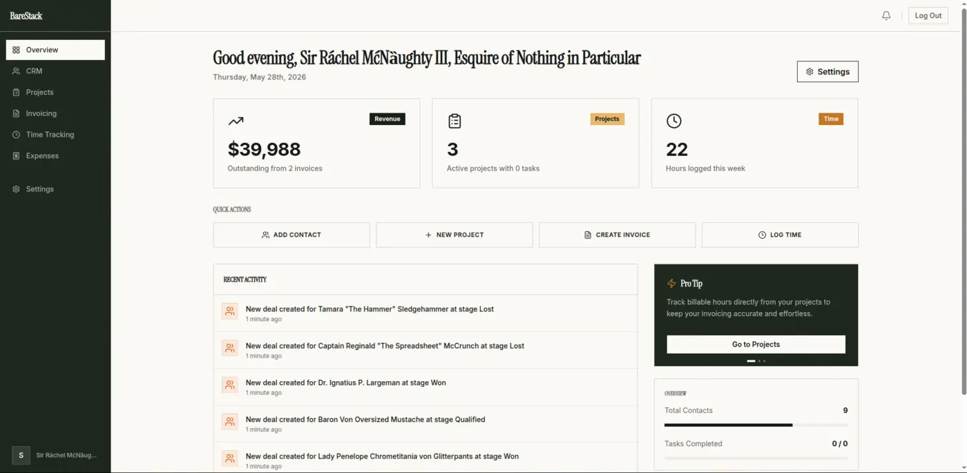 BareStack Dashboard